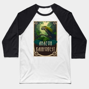 Amazon Rainforest Vintage Travel Art Poster Baseball T-Shirt